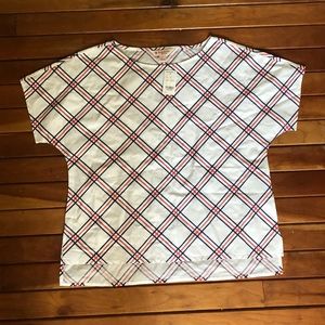 NWT Brooks Brothers Striped Boxy Top